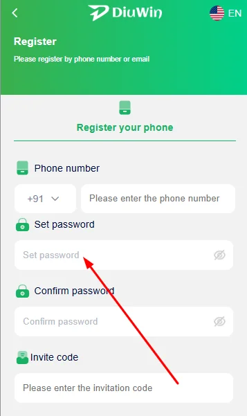 set password